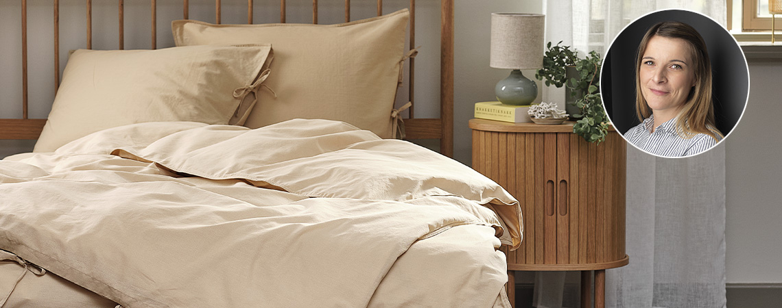 Juego de funda nórdica de algodón lavado de color caqui brillante con imagen de la Category Buyer Kathrine