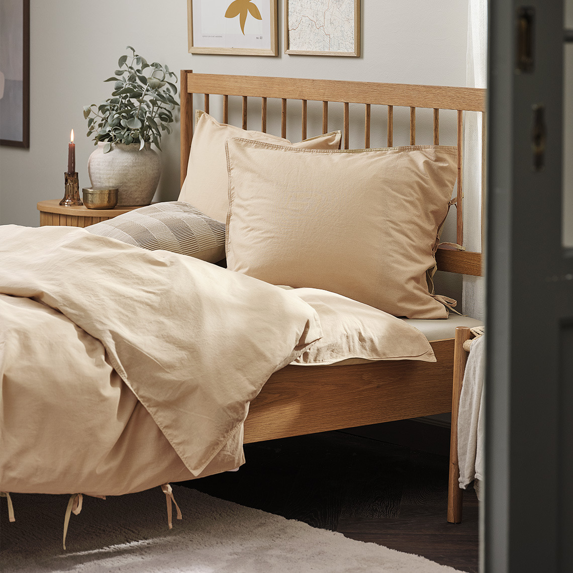 Ropa de cama de algodón lavado, que incluye fundas nórdicas y fundas de almohada