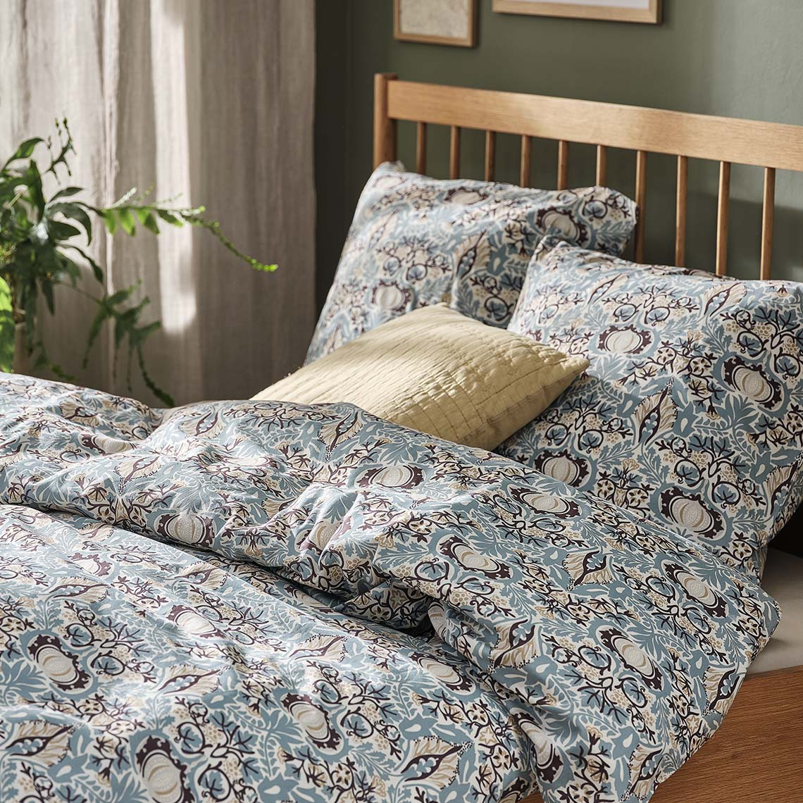 Ropa de cama de algodón muy colorida, en diseño inspirado en art déco