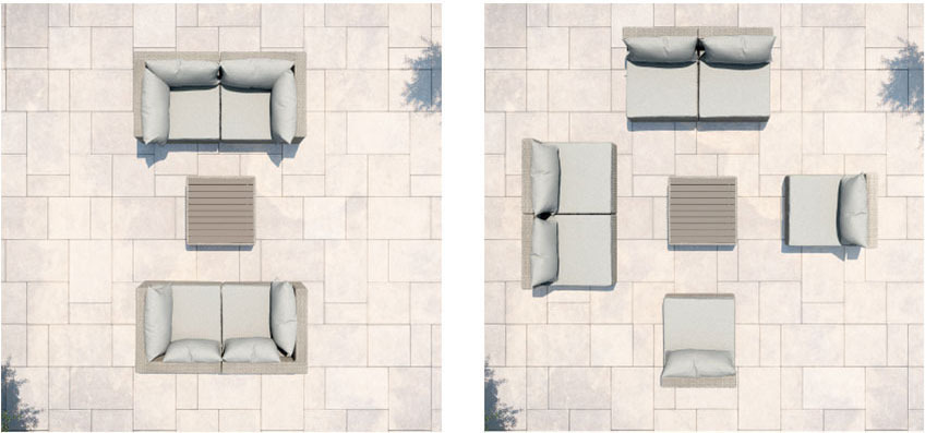 ideas de combinaciones con los módulos RAVNDRUP para un pequeño patio ideas de combinaciones con los módulos RAVNDRUP para un pequeño patio