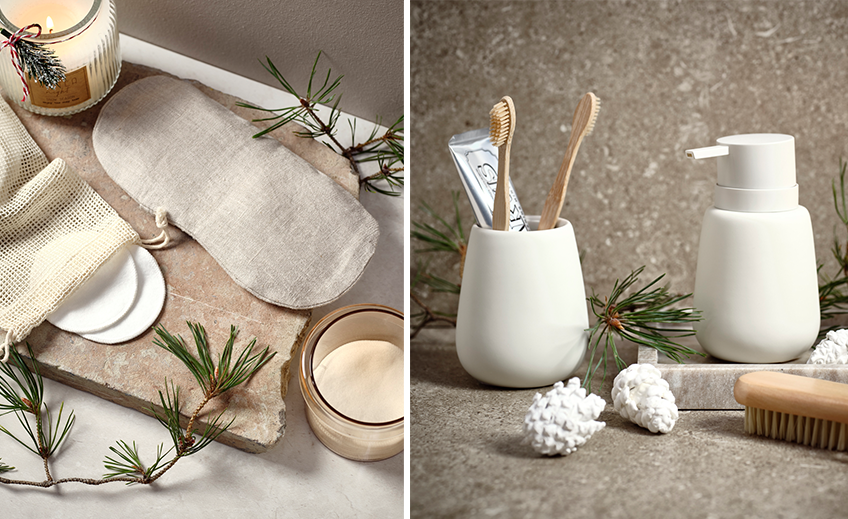 Set de baño, set de autocuidado y velas Set de baño, set de autocuidado y velas